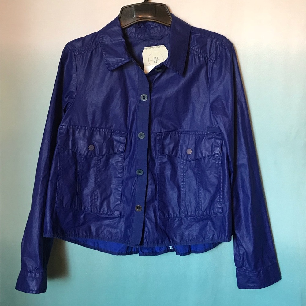 Anthropologie Hei Hei Coated utility swing jacket